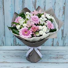 Букет цветов из:  Герберы, Альстромерии и Хризантемы #REPLACE_PRED# Тогучине