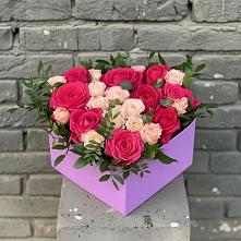 Цветочная композиция из Розы в коробке в Тогучине