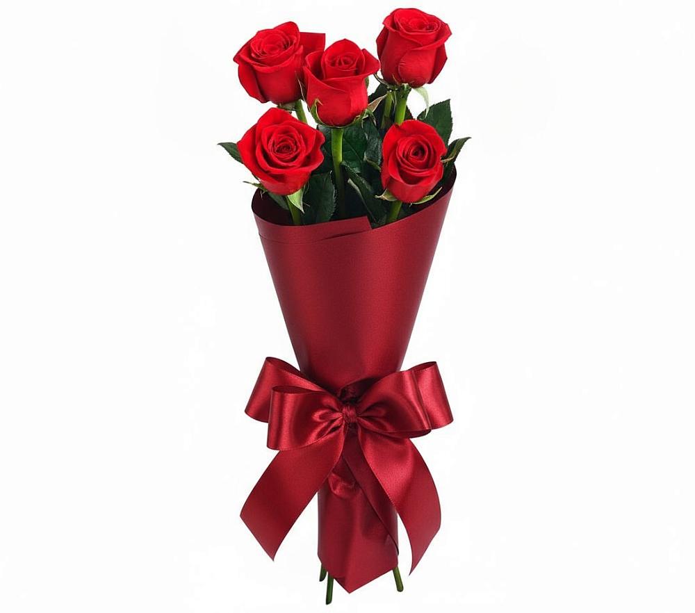 Букет 5 Красных роз Эдлесс Лав в Тогучине