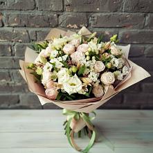 Букет цветов из:  Альстромерии, Розы и Хризантемы в Тогучине