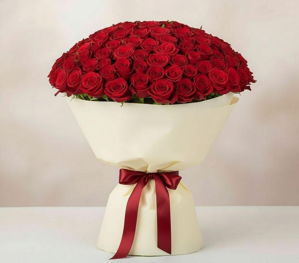 Букет 101 Красная роза Милано в Тогучине