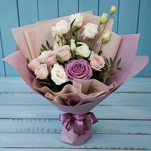 Букет цветов из:  Розы и Лизиантусы в Тогучине