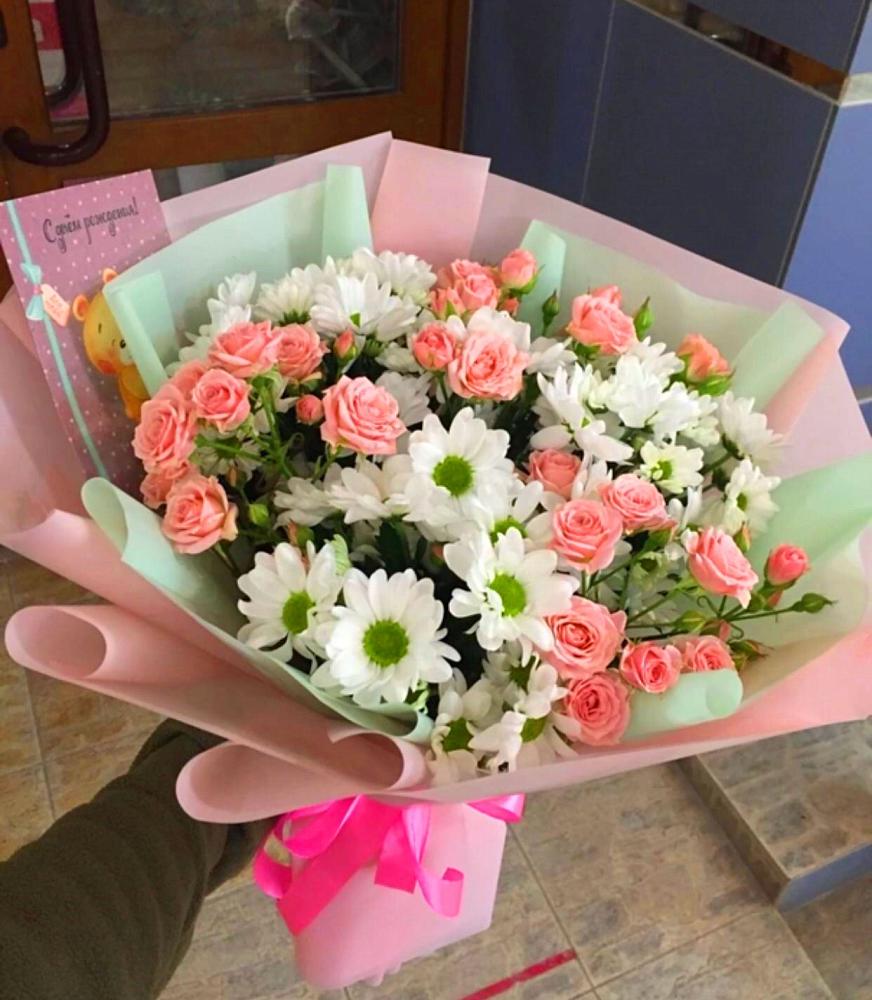 Букет цветов из: Розы и Хризантемы в Тогучине