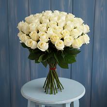 Букет 51 Белая роза Эдлесс Лав в Тогучине