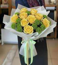Букет цветов из:  Хризантемы и Розы в Тогучине