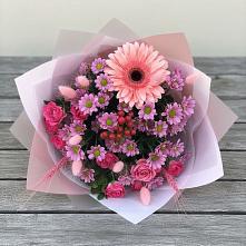 Букет цветов из:  Розы, Герберы и Хризантемы #REPLACE_PRED# Тогучине