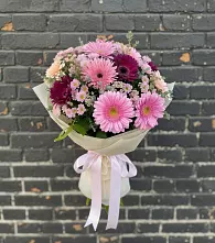 Букет цветов из:  Герберы и Хризантемы в Тогучине