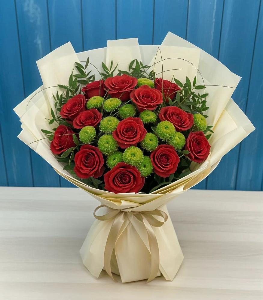 Букет цветов из: Розы и Хризантемы в Тогучине