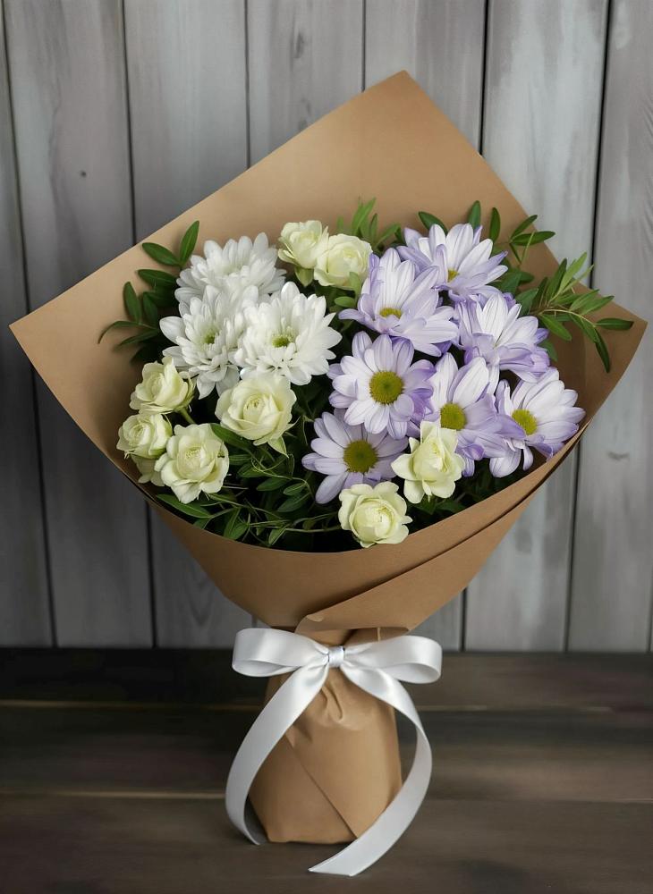 Букет цветов из: Хризантемы и Розы в Тогучине